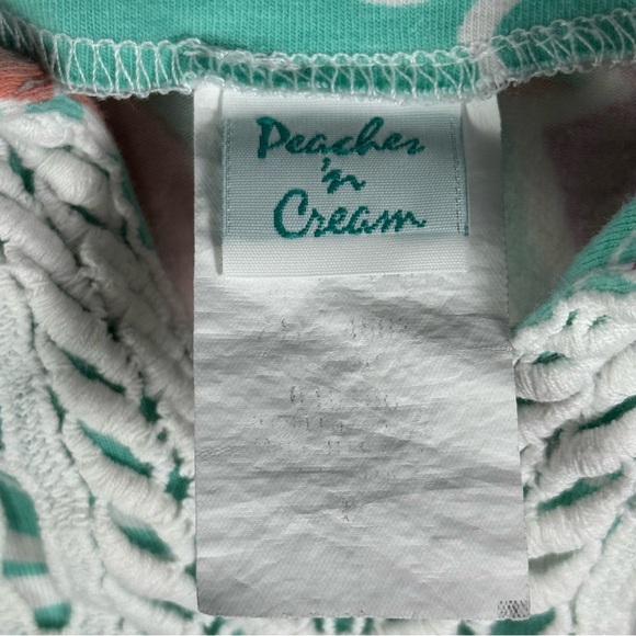 Peaches 'n Cream Floral Multicolor Dress with Lace Girls Size 8 - Picture 3 of 6